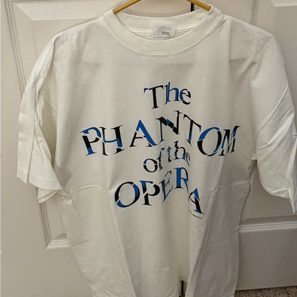 Vintage Original The Phantom of the Opera White Shirt Broadway London XL🎭